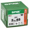 SPAX 0191040350453 šroub ze zápustnou hlavou 3.5 mm 45 mm T-STAR plus ocel 200 ks