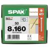 SPAX 1201010801605 šroub ze zápustnou hlavou 8 mm 160 mm T-STAR plus ocel 50 ks