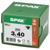 SPAX 0191040300403 šroub ze zápustnou hlavou 3 mm 40 mm T-STAR plus ocel 200 ks