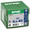 SPAX 1081010450403 šroub ze zápustnou hlavou 4.5 mm 40 mm ocel 200 ks