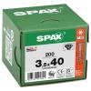 SPAX 0191040350403 šroub ze zápustnou hlavou 3.5 mm 40 mm T-STAR plus ocel 200 ks