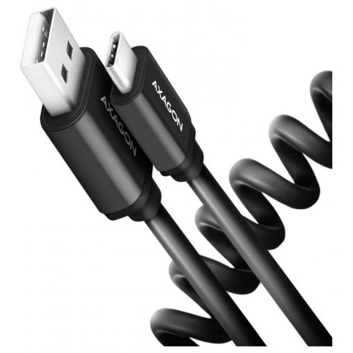 AXAGON Kabel USB-C USB 2.0 USB-A zástrčka, USB-C ® zástrčka 0.6 m černá pozlacené kontakty BUCM-AM10TB