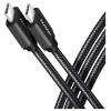 AXAGON Kabel USB-C USB 3.2 Gen1 USB-C ® zástrčka 2 m černá pozlacené kontakty BUCM3-CM20AB
