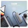 AXAGON HMC-5H USB Hub 5 portů HDMI™, USB-C® (s napájením), USB 3.2 (Gen 1x1) Thunderbolt™ 3, USB 3.2 Gen1 5 GBit/s UHD vícebarevná