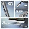 AXAGON HMC-5H USB Hub 5 portů HDMI™, USB-C® (s napájením), USB 3.2 (Gen 1x1) Thunderbolt™ 3, USB 3.2 Gen1 5 GBit/s UHD vícebarevná