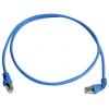 Telegärtner 100008016 RJ45 síťové kabely, propojovací kabely CAT 6A S/FTP 0.5 m modrá samozhášecí, S průchodkou chránící proti zlomení 1 ks