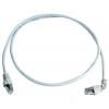 Telegärtner 100008010 RJ45 síťové kabely, propojovací kabely CAT 6A S/FTP 0.5 m šedá samozhášecí, S průchodkou chránící proti zlomení 1 ks