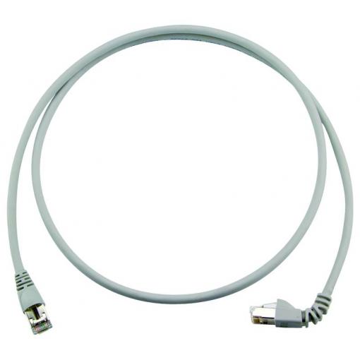 Telegärtner 100008502 RJ45 síťové kabely, propojovací kabely CAT 6A S/FTP 3.0 m šedá samozhášecí, S průchodkou chránící proti zlomení 1 ks