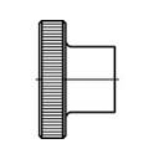 TOOLCRAFT 1060876 rýhovaná matice M3 DIN 466 nerezová ocel 25 ks