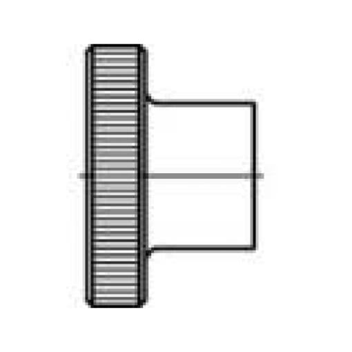 TOOLCRAFT 1060880 rýhovaná matice M8 DIN 466 nerezová ocel 10 ks