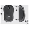 Logitech MK295 bezdrátový sada klávesnice a myše odolné proti stříkající vodě, s číselnou klávesnicí, ergonomická, Tiché klávesy US anglická, QWERTY grafit