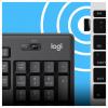 Logitech MK295 bezdrátový sada klávesnice a myše odolné proti stříkající vodě, s číselnou klávesnicí, ergonomická, Tiché klávesy US anglická, QWERTY grafit