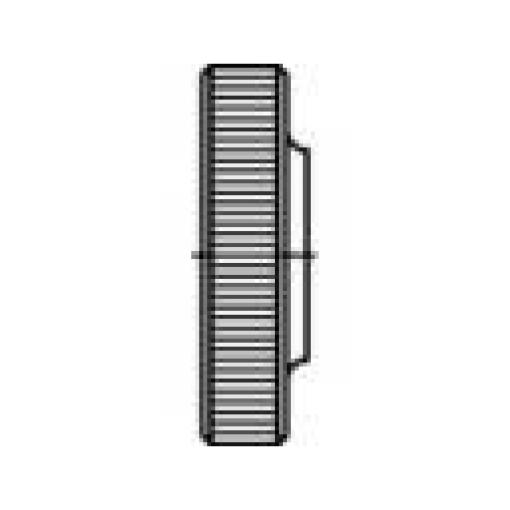 TOOLCRAFT 1060886 rýhovaná matice M8 DIN 467 nerezová ocel 10 ks