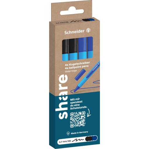 Schneider Schreibgeräte share 4-0044 kuličkové pero 0.7 mm Barva písma: modrá, černá 1 ks