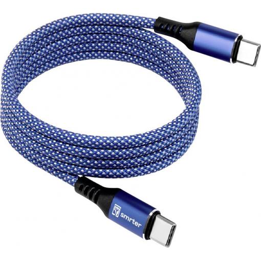 Smrter Nabíjecí kabel USB USB-C ® zástrčka 1 m modrá MAGNETO_C2C_BL_R