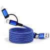 Smrter Nabíjecí kabel USB USB-C ® zástrčka, USB-A zástrčka, Apple Lightning konektor 1 m modrá SMRTER_MAGNETO_ULT_BL