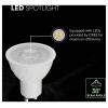 V-TAC 211906 LED Energetická třída (EEK2021) F (A - G) GU10 žárovka 6 W = 60 W přírodní bílá 1 ks