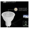 V-TAC 215116 LED Energetická třída (EEK2021) F (A - G) GU10 žárovka 4.5 W = 50 W studená bílá stmívatelná 1 ks