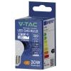 V-TAC 2142076 LED Energetická třída (EEK2021) F (A - G) E27 kulatý tvar 3.7 W = 30 W studená bílá 1 ks