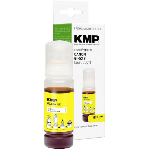 KMP Ink refill náhradní Canon GI53Y (4690C001) kompatibilní žlutá 60 ml 1583,0009 1583,0009