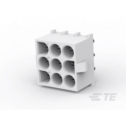 TE Connectivity Universal-MATE-N-LOK Konektor pro desku plošných spojů 9, rozteč 6.35 mm, 350586-1, 1 ks Bag