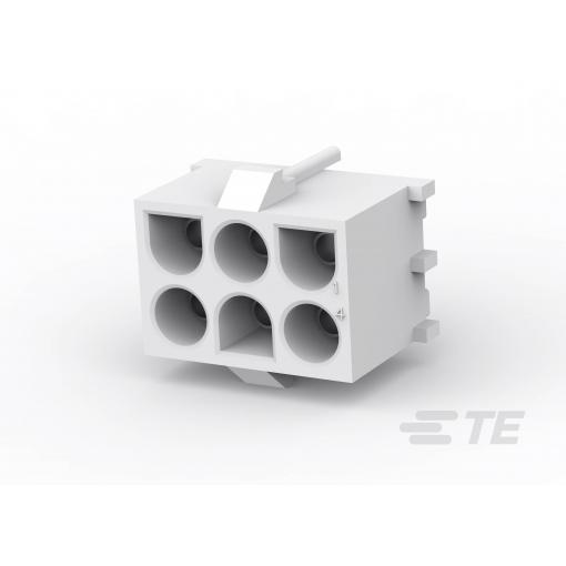 TE Connectivity Universal-MATE-N-LOK Konektor pro desku plošných spojů 6, rozteč 6.35 mm, 643423-1, 1 ks Bag