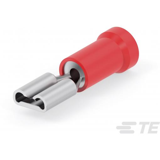 TE Connectivity 5-160483-1 faston zásuvka Šířka zástrčky: 4.8 mm Tloušťka konektoru: 0.8 mm 180 ° červená 1 ks Tape on Full reel