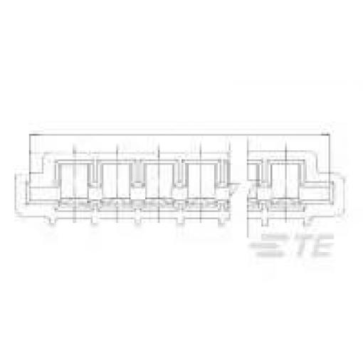 TE Connectivity Konektor FFC / FPC 2, rozteč 2.54 mm, 5-487509-1, 1 ks Tray