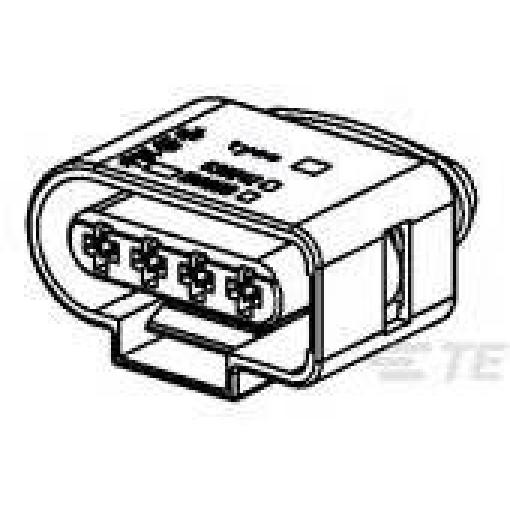 TE Connectivity Konektor pro desku plošných spojů 4, rozteč 6 mm, 638245-1, 1 ks Package