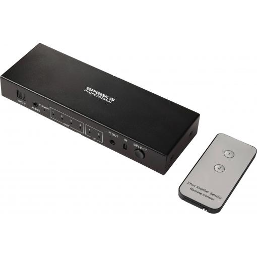SpeaKa Professional SP-SWAP-500 KVM Matrix přepínač s audio porty 3480 x 2160 Pixel černá