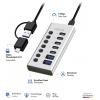 LogiLink UA0447 USB Hub 5 + 2 porty USB-A, USB-C® USB 3.2 Gen1 5 GBit/s hliník UA0447