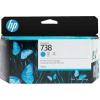 HP 738 - 130 ml - azurová - originální - designový jet