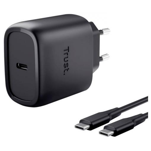 Trust Maxo USB nabíječka, Rychlonabíječka, GaN, USB Power Delivery (USB-PD) , 45 W, Power Delivery 3.0, černá