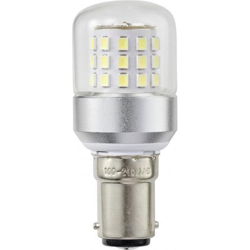 TRU COMPONENTS TC-14124708 indikační LED bílá Válec BA15d 100 V/AC, 240 V/AC 580 lm
