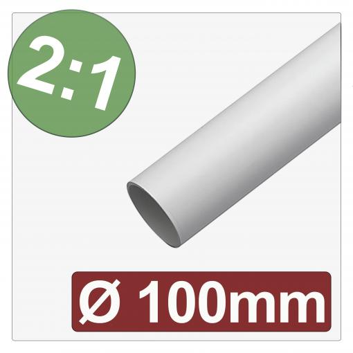 Quadrios 25CA602 smršťovací bužírka bez lepidla bílá 100 mm 50 mm Poměr smrštění:2:1 metrové zboží