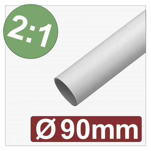 Quadrios 25CA601 smršťovací bužírka bez lepidla bílá 90 mm 45 mm Poměr smrštění:2:1 metrové zboží