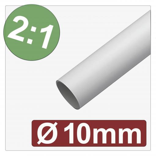Quadrios 25CA587 smršťovací bužírka bez lepidla bílá 10 mm 5 mm Poměr smrštění:2:1 metrové zboží