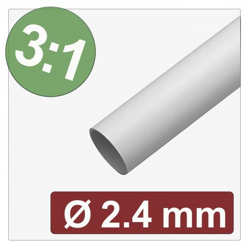 Quadrios 25CA625 smršťovací bužírka s lepidlem bílá 2.4 mm 0.8 mm Poměr smrštění:3:1 metrové zboží