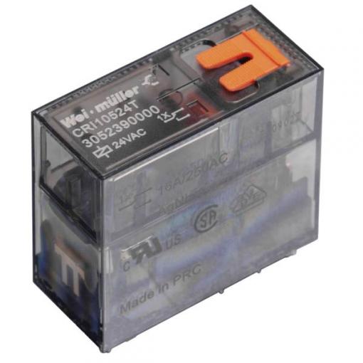 Weidmüller CRI10524T Miniaturní průmyslové relé, 24 V/AC, 16 A, 1 přepínací kontakt, 10 ks