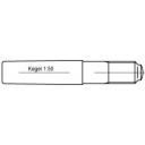 TOOLCRAFT 106188 kuželový kolík (Ø x d) 20 mm x 19 cm ocel 1 ks