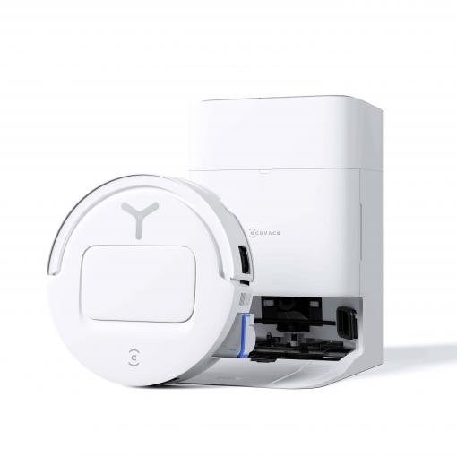 ECOVACS DEX68-13EC robot na vysávání a vytírání podlahy, bílá, ovládání aplikací, bezsáčkový, S funkcí vytírání