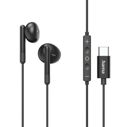 Hama Classy mušle na uši kabelová stereo černá regulace hlasitosti mobil