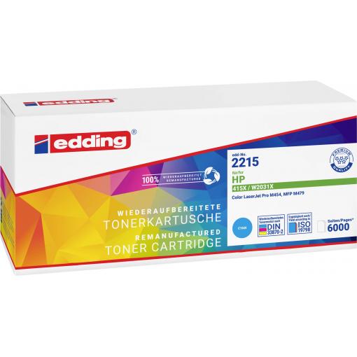 Edding Toner náhradní HP 415X (W2033X) kompatibilní azurová 6000 Seiten EDD-2215 18-2215