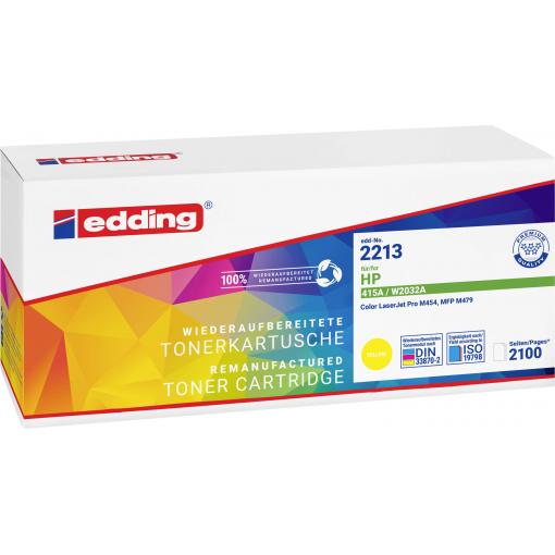 Edding Toner náhradní HP (W2032A) Gelb kompatibilní žlutá 2100 Seiten EDD-2213 18-2213