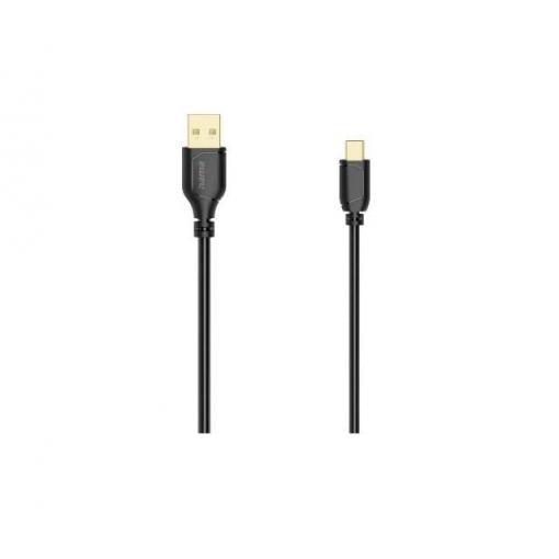 Hama USB kabel USB 2.0 USB-A zástrčka, USB Mini-B zástrčka 0.75 m černá 00074262