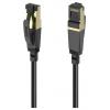 Hama 00202003 RJ45 síťové kabely, propojovací kabely CAT 8 S/FTP 5 m černá Plášť kabelu z recyklovaného materiálu 1 ks