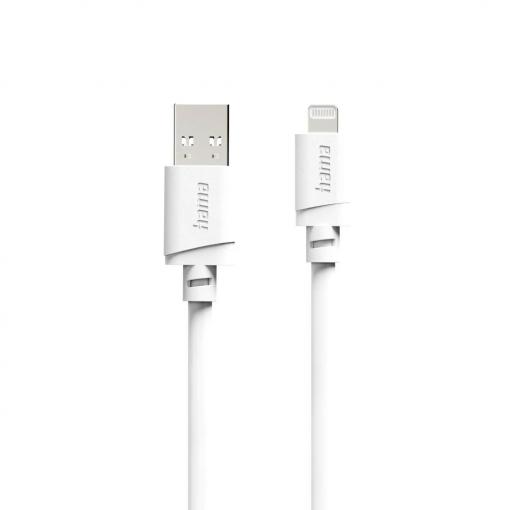 Hama Nabíjecí kabel USB USB 2.0 Apple Lightning konektor, USB-A zástrčka 3 m bílá 00201802