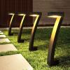 Solární zahradní lampa na cestu, sada 4 ks, 6 LED, teplá bílá
