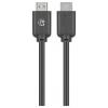 Manhattan HDMI kabel Zástrčka HDMI-A, Zástrčka HDMI-A 5 m černá 356671 4K UHD, PVC plášť, pozlacené kontakty, dvoužilový stíněný HDMI kabel