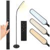 LED stojací lampa 180 cm, stmívatelná, dálkové ovládání, černá